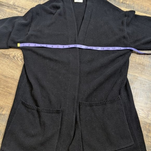 ARITZIA Wilfred Leandre Cardigan Black Cotton Long Sleeve - Picture 4 of 10